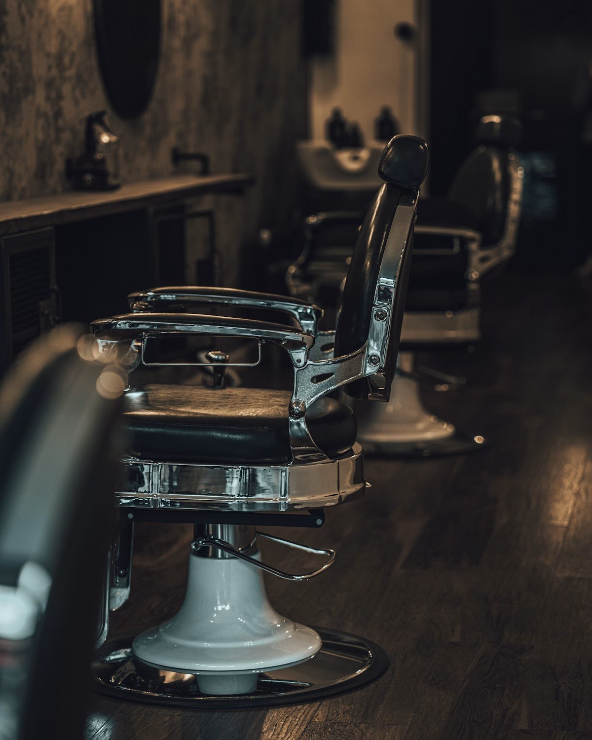 Barber chair detail